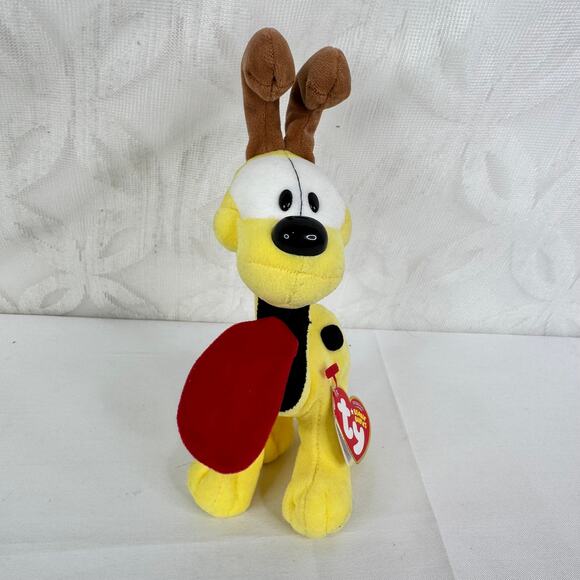 Ty Beanie Baby Garfield Cartoon Odie Puppy 8" Plush 2007 - Picture 5 of 6